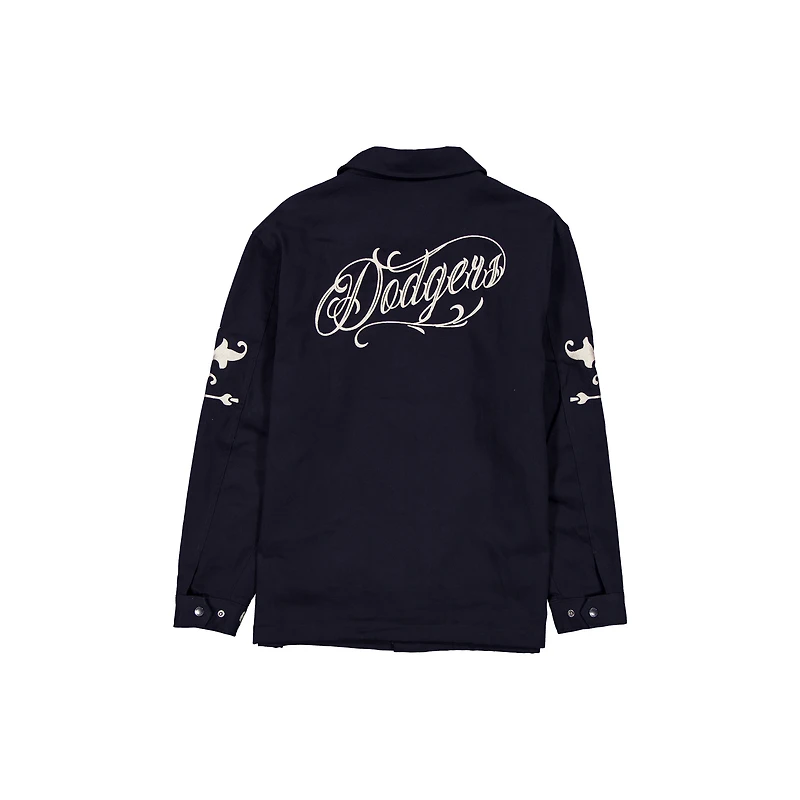 Men's New Era Navy Los Angeles Dodgers Coaches Full-Snap Jacket