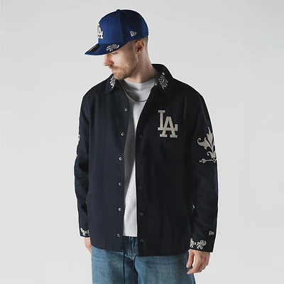 Men's New Era  Navy Los Angeles Dodgers Coaches Full-Snap Jacket