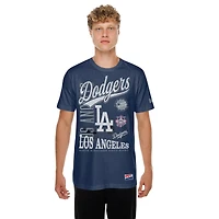 Men's New Era Navy Los Angeles Dodgers  Oversized Throwback Distressed T-Shirt