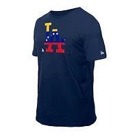 T-shirt New Era bleu marine avec logo drapeau vénézuélien des Dodgers de Los Angeles pour homme