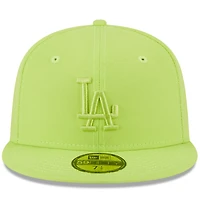 Men's New Era Neon Green Los Angeles Dodgers 2023 Spring Color Basic 59FIFTY Fitted Hat