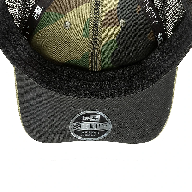 Men's New Era  Olive Los Angeles Dodgers 2026 Armed Forces Day 39THIRTY M-Crown Flex Hat