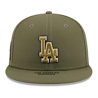 Men's New Era  Olive Los Angeles Dodgers 2026 Armed Forces Day 9FIFTY Snapback Hat