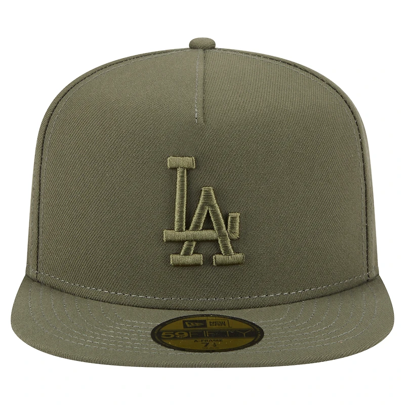 Casquette ajustée A-Frame 59FIFTY olive pour homme des Dodgers de Los Angeles New Era