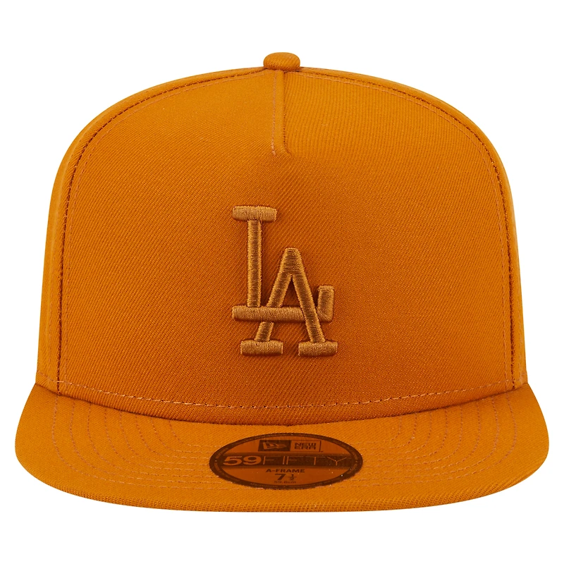 Casquette ajustée A-Frame 59FIFTY orange des Dodgers de Los Angeles pour homme New Era