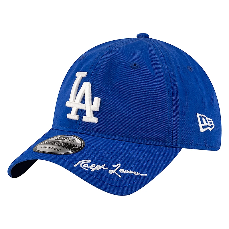 Casquette ajustable New Era Ralph Lauren x MLB Royal Los Angeles Dodgers 9TWENTY pour homme