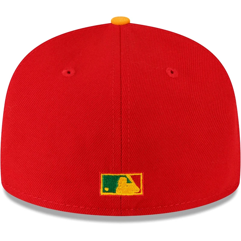 Men's New Era Red Los Angeles Dodgers City Flag 59FIFTY Fitted Hat