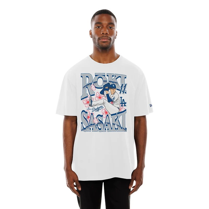 Men's New Era Roki Sasaki White Los Angeles Dodgers Player T-Shirt