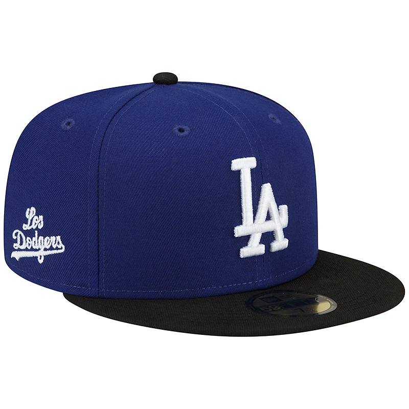 Casquette ajustée 59FIFTY Los Angeles Dodgers 2022 City Connect New Era pour homme, bleu roi/noir
