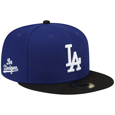 Casquette ajustée 59FIFTY Los Angeles Dodgers 2022 City Connect New Era pour homme, bleu roi/noir