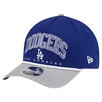 Casquette ajustable New Era Arch 9FORTY A-Frame M-Crown pour homme, bleu royal/gris, des Dodgers de Los Angeles
