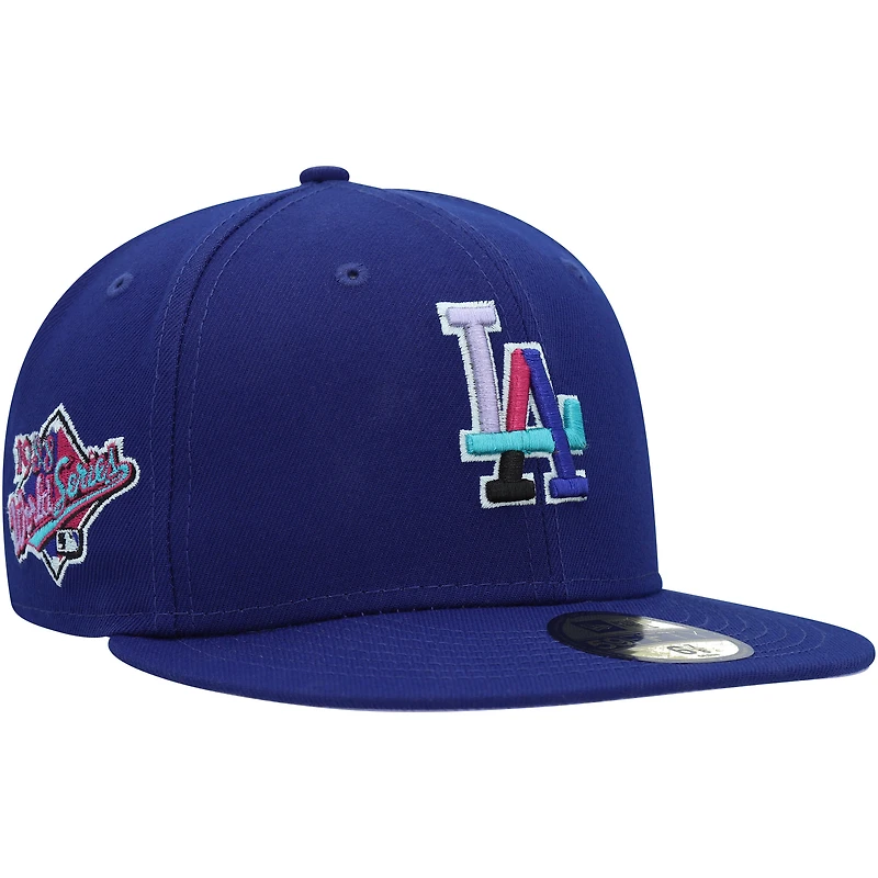 Casquette ajustée 59FIFTY Polar Lights Royal Los Angeles Dodgers New Era pour homme