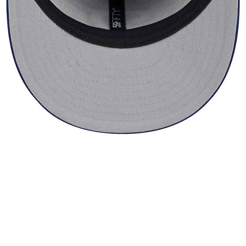 Casquette ajustée 59FIFTY pour hommes des Royal Los Angeles Dodgers 2024 d'entraînement au bâton sur le terrain New Era