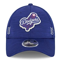 Casquette réglable New Era Royal Los Angeles Dodgers 2024 Clubhouse 9FORTY pour homme