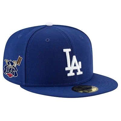 Men's New Era Royal Los Angeles Dodgers 2025 Champions Samurai Side Patch 59FIFTY Fitted Hat