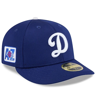 Casquette ajustée à profil bas 59FIFTY bleu foncé pour homme New Era Los Angeles Dodgers 2025 Spring Training