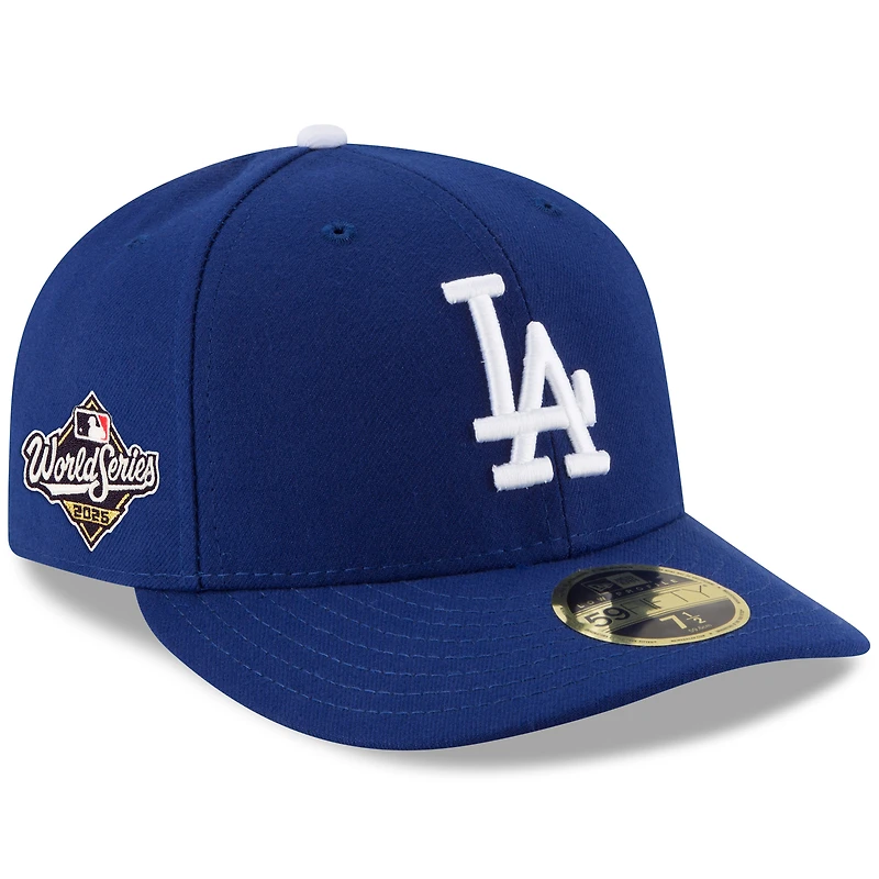 Casquette ajustée 59FIFTY à profil bas New Era Royal Los Angeles Dodgers 2025 World Series pour homme avec patch latéral