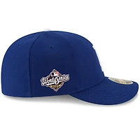 Casquette ajustée 59FIFTY à profil bas New Era Royal Los Angeles Dodgers 2025 World Series pour homme avec patch latéral