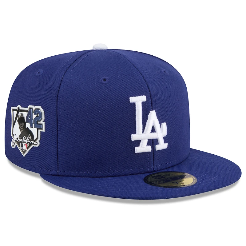 Casquette ajustée New Era Royal Los Angeles Dodgers 2026 Jackie Robinson Day 59FIFTY pour homme