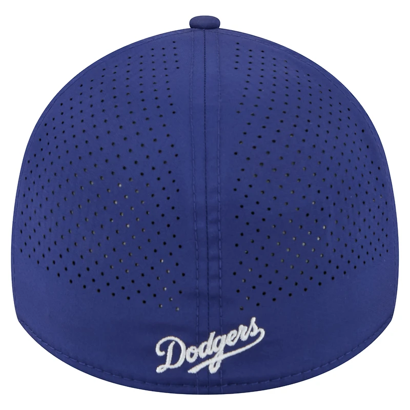 Casquette New Era Royal Los Angeles Dodgers 39THIRTY A-Frame perforée et flexible pour homme