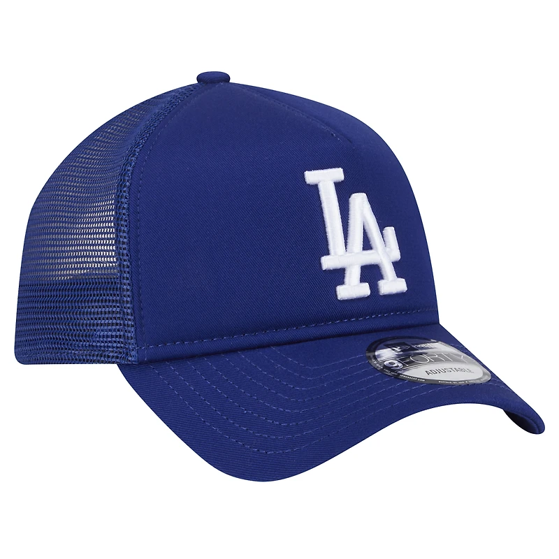 Casquette ajustable New Era Royal Los Angeles Dodgers 9FORTY A-Frame Trucker pour homme