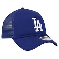Casquette ajustable New Era Royal Los Angeles Dodgers 9FORTY A-Frame Trucker pour homme