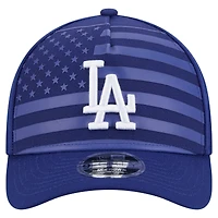 Men's New Era Royal Los Angeles Dodgers American Flag 9FORTY M-Crown A-Frame Adjustable Hat
