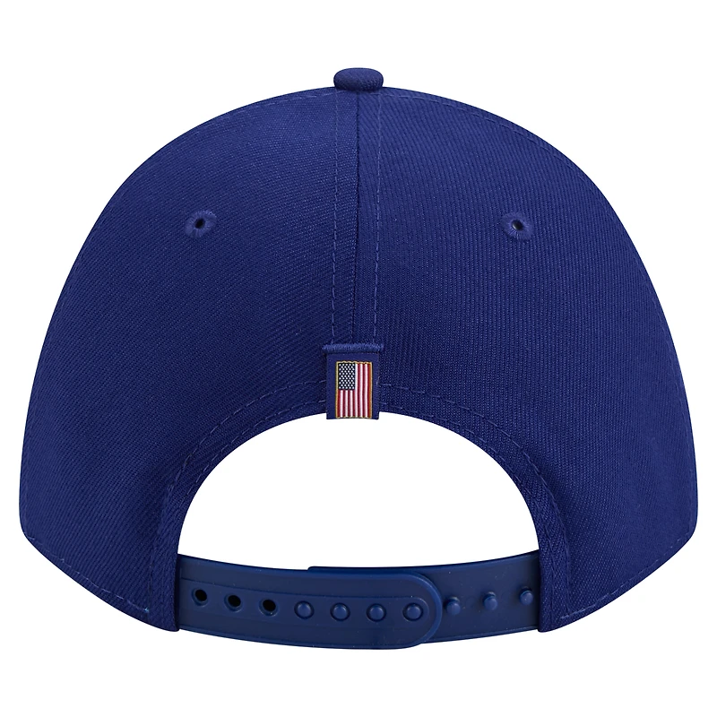 Casquette ajustable New Era Royal Los Angeles Dodgers 9FORTY M-Crown A-Frame pour homme