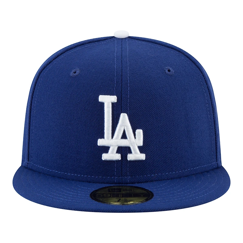 Men's New Era Royal Los Angeles Dodgers Back-to-Back Champions Diamond Side Patch 59FIFTY Fitted Hat