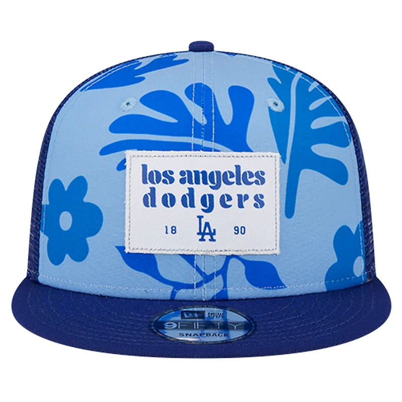 Men's New Era Royal Los Angeles Dodgers Bikini Bottom Trucker 9FIFTY Snapback Hat