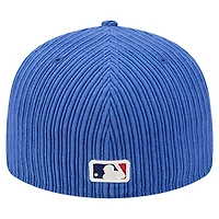 Casquette ajustée New Era Royal Los Angeles Dodgers Chenille Pop 59FIFTY pour homme