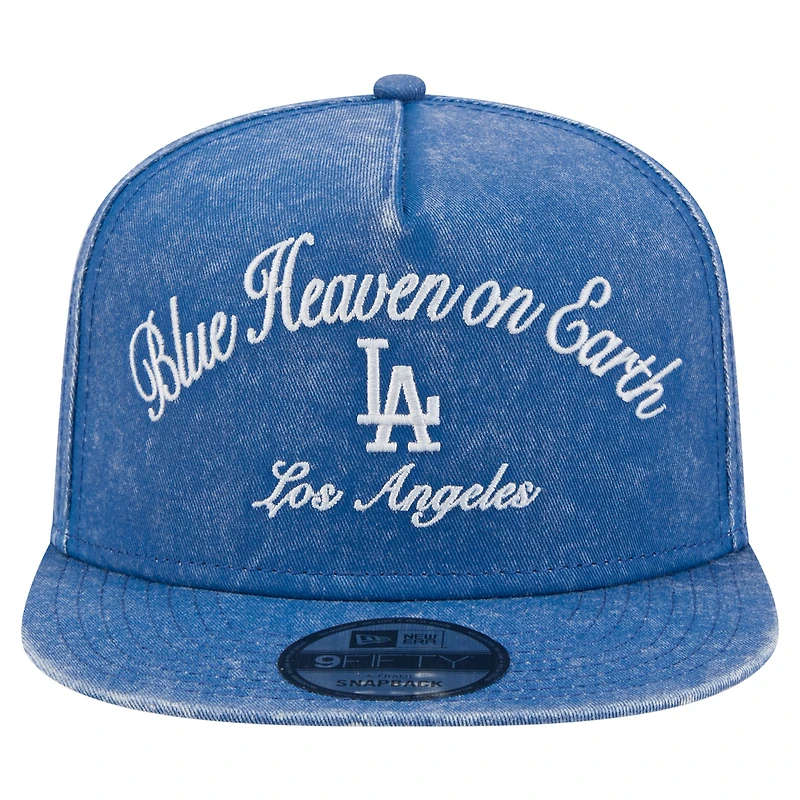 Casquette snapback New Era Royal Los Angeles Dodgers City Slogan A-Frame 9FIFTY pour homme