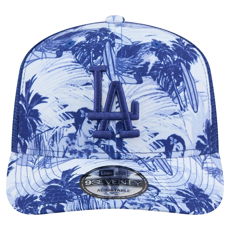 Men's New Era Royal Los Angeles Dodgers Hula Trucker 9SEVENTY Adjustable Hat