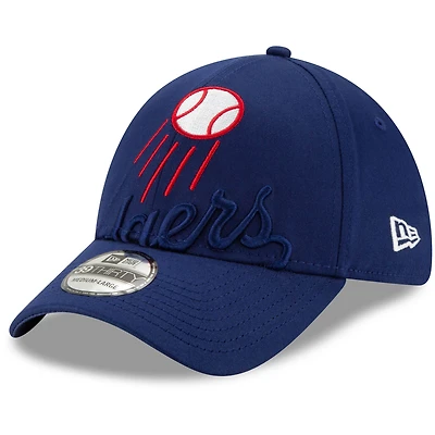 Casquette New Era Royal Los Angeles Dodgers Logo Elements pour homme 39THIRTY Flex
