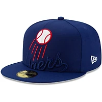 Casquette ajustée New Era Royal Los Angeles Dodgers Logo Elements pour homme