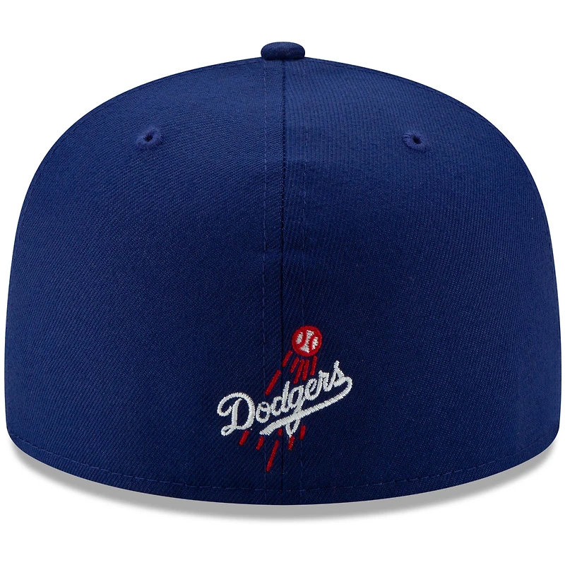 Men's New Era Royal Los Angeles Dodgers Logo Elements 59FIFTY Fitted Hat