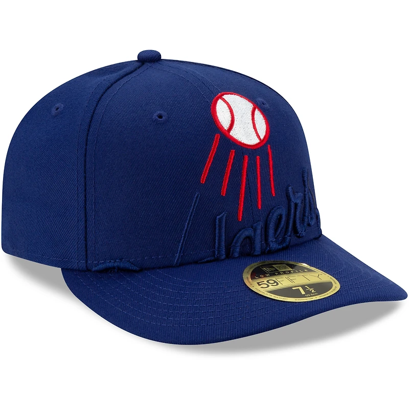 Men's New Era Royal Los Angeles Dodgers Logo Elements Low Profile 59FIFTY Fitted Hat