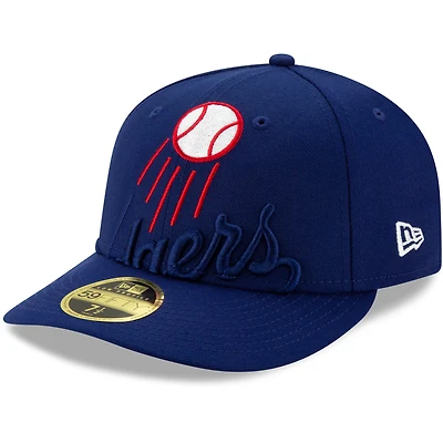 Men's New Era Royal Los Angeles Dodgers Logo Elements Low Profile 59FIFTY Fitted Hat