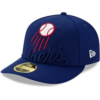 Men's New Era Royal Los Angeles Dodgers Logo Elements Low Profile 59FIFTY Fitted Hat