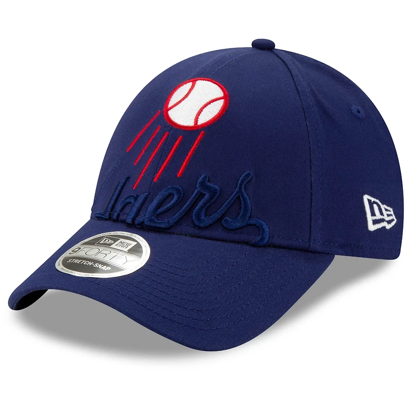 Casquette ajustable New Era Royal Los Angeles Dodgers Logo Elements pour homme