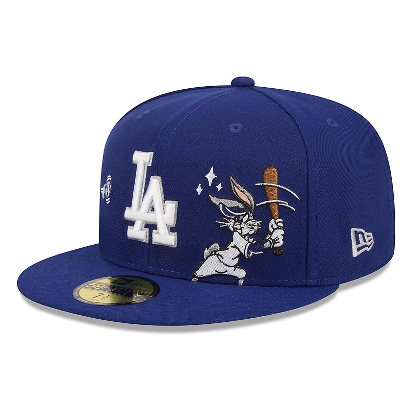 Casquette ajustée New Era Royal Los Angeles Dodgers Looney Tunes Bugs Bunny 59FIFTY pour homme
