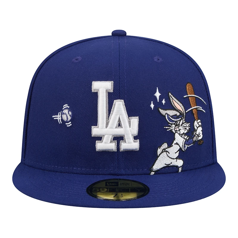 Men's New Era Royal Los Angeles Dodgers Looney Tunes Bugs Bunny 59FIFTY Fitted Hat
