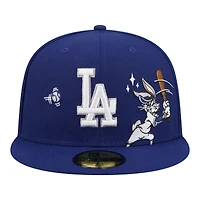 Men's New Era Royal Los Angeles Dodgers Looney Tunes Bugs Bunny 59FIFTY Fitted Hat