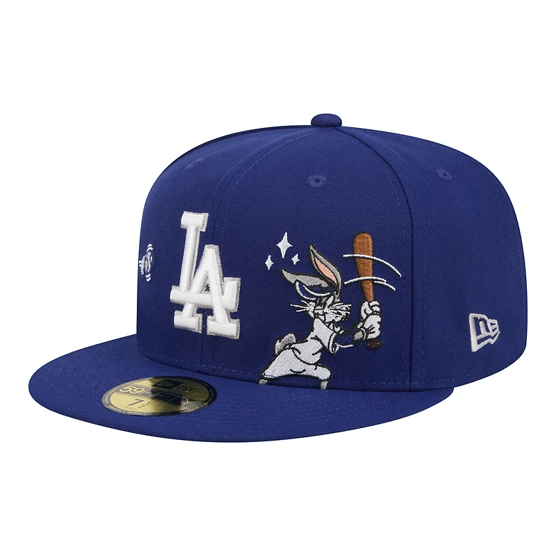 Men's New Era Royal Los Angeles Dodgers Looney Tunes Bugs Bunny 59FIFTY Fitted Hat