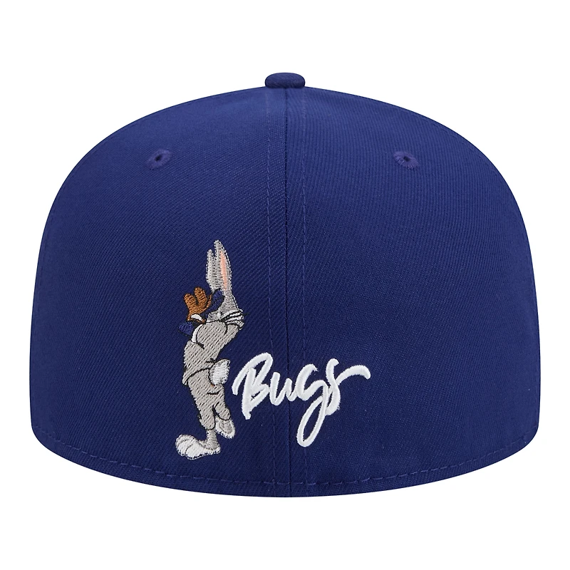 Men's New Era Royal Los Angeles Dodgers Looney Tunes Bugs Bunny 59FIFTY Fitted Hat