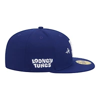 Men's New Era Royal Los Angeles Dodgers Looney Tunes Bugs Bunny 59FIFTY Fitted Hat