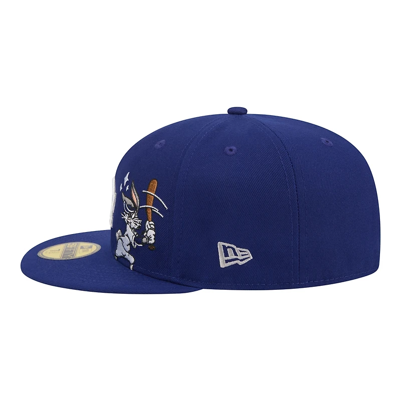 Men's New Era Royal Los Angeles Dodgers Looney Tunes Bugs Bunny 59FIFTY Fitted Hat