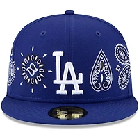 Casquette ajustée 59FIFTY Royal Los Angeles Dodgers Paisley Elements New Era pour homme