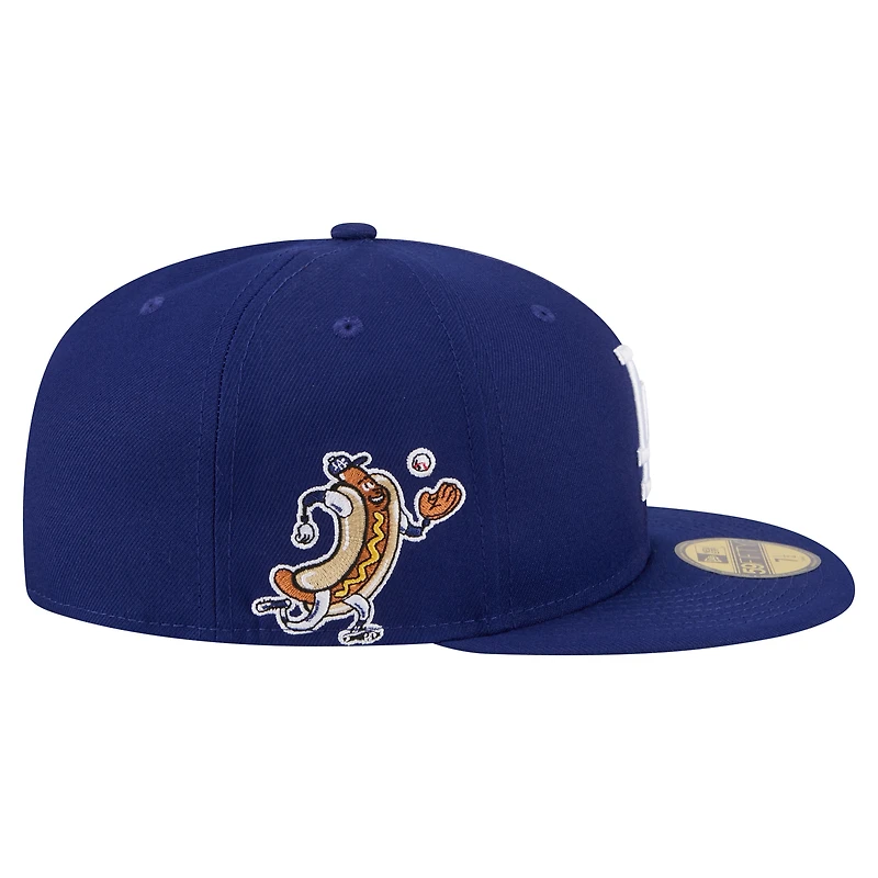 Casquette ajustée New Era Royal Los Angeles Dodgers Run Mascot 59FIFTY pour homme