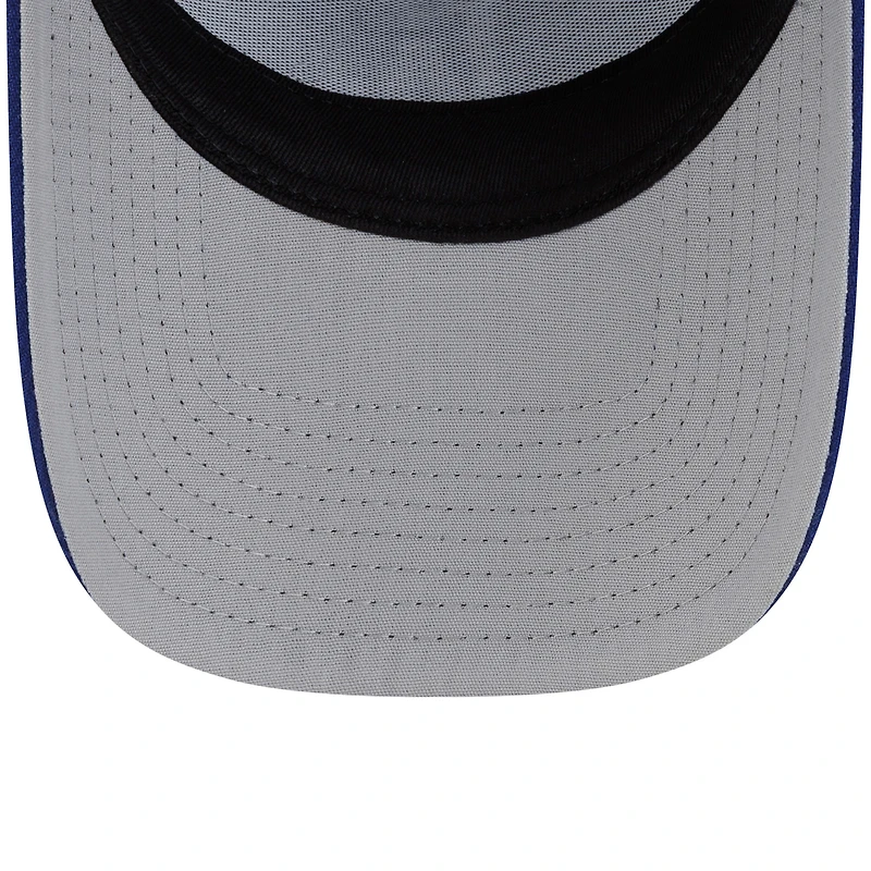 Casquette trucker ajustable New Era Royal Los Angeles Dodgers 9FORTY à monture A et inscription latérale.